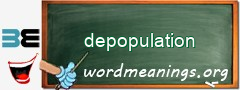 WordMeaning blackboard for depopulation